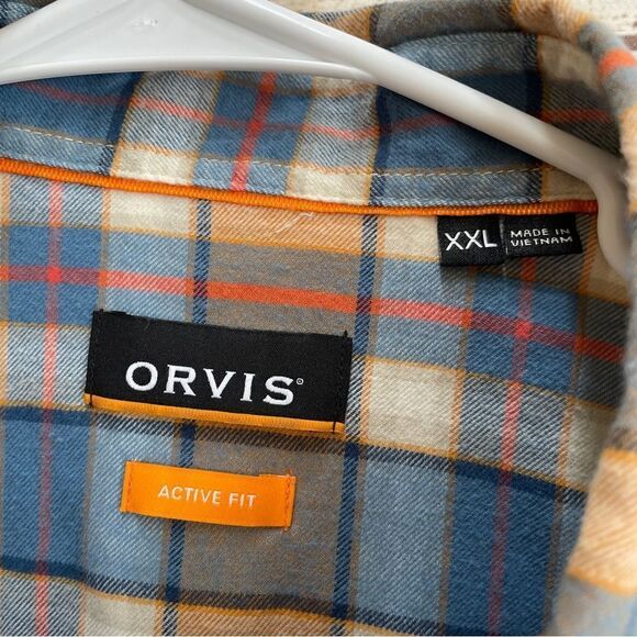 NEW WITH TAGS ORVIS FLAT CREEK PLAID FLANNEL SHIRT - Picture 5 of 8